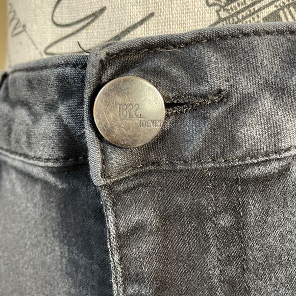 1822 Denim Jeans Women's 10 Black Dark Wash Mid Rise Skinny Jeans - Picture 5 of 10